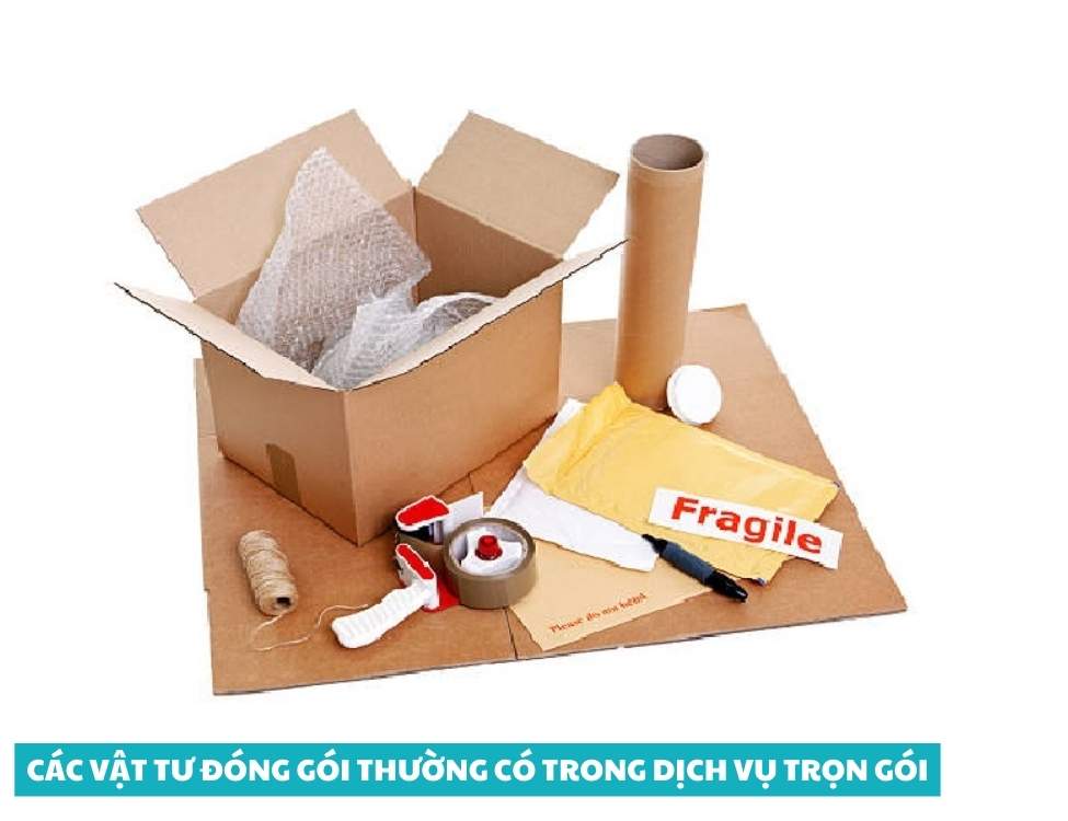 Các vật tư đóng gói thường có trong dịch vụ trọn gói