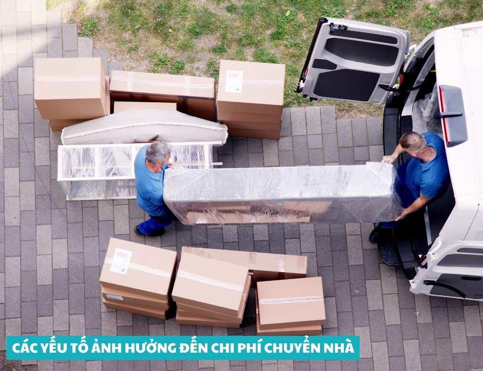 Các yếu tố ảnh hưởng đến chi phí chuyển nhà