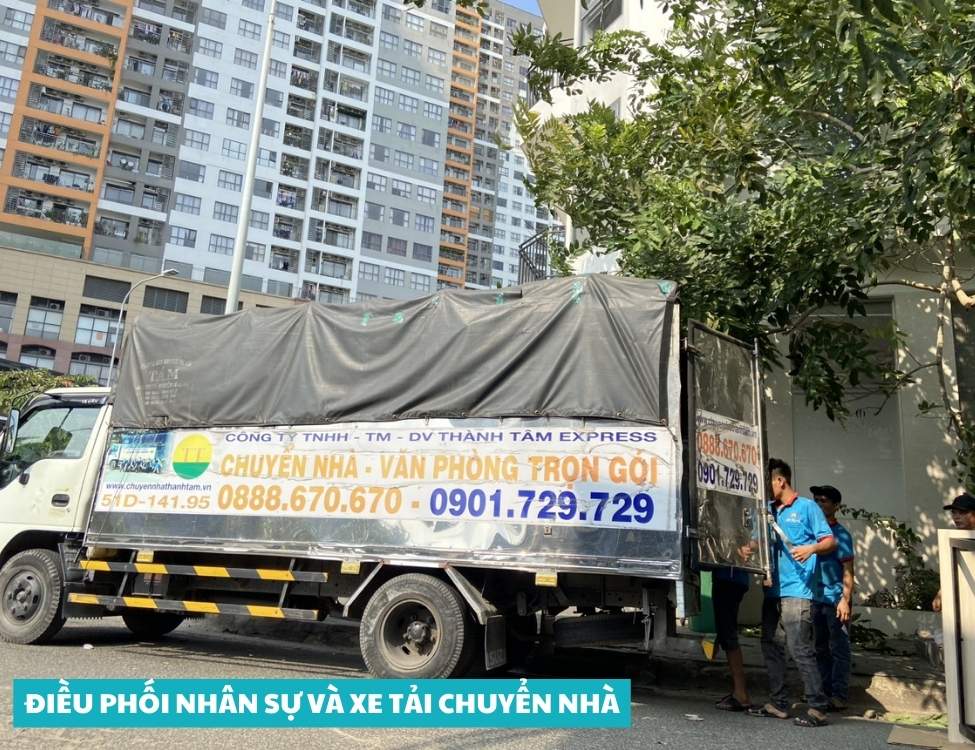 Điều phối nhân sự và xe tải chuyển nhà
