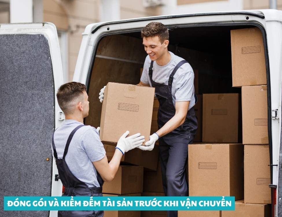 Đóng gói và kiểm đếm tài sản trước khi vận chuyển
