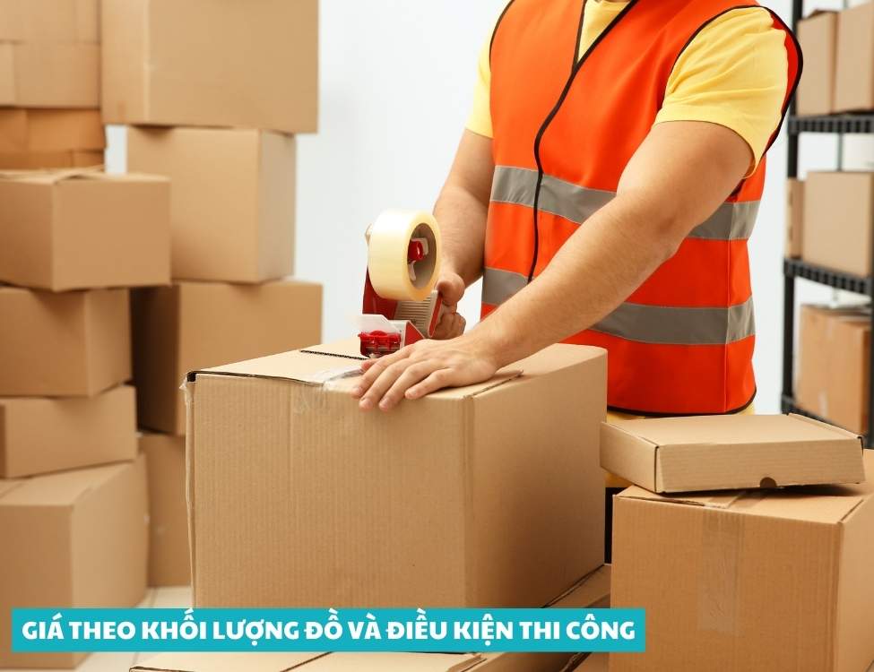 Giá theo khối lượng đồ và điều kiện thi công