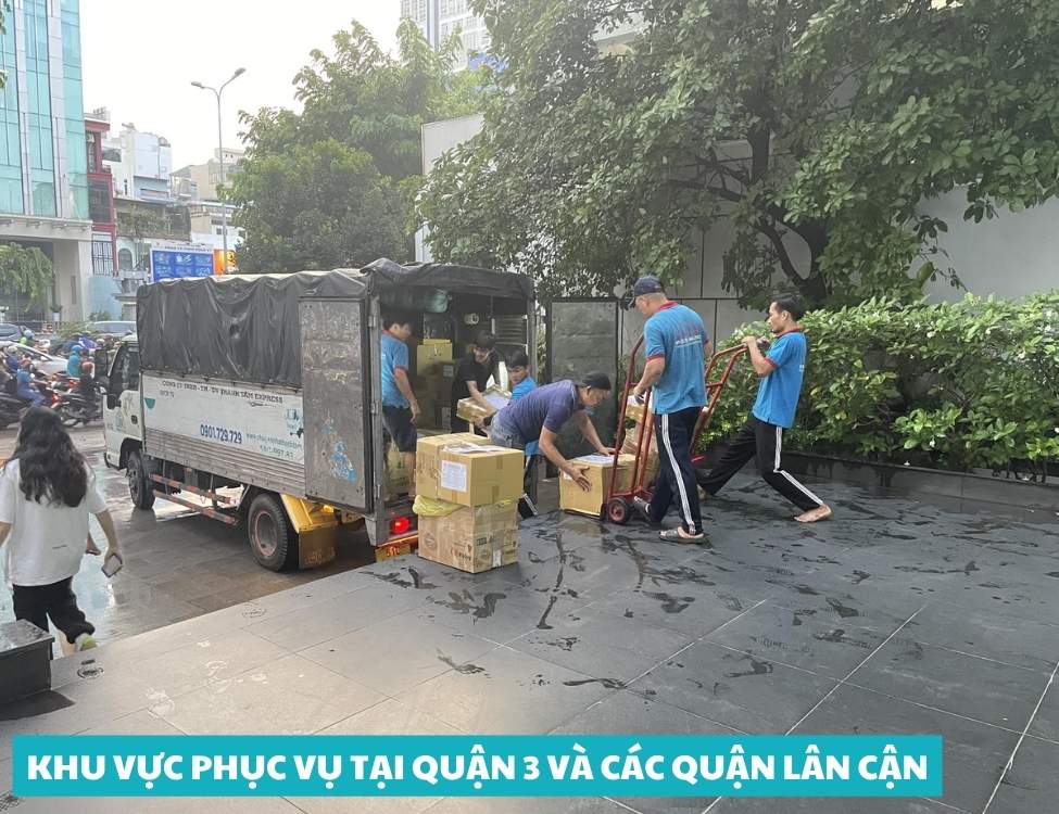 Khu vực phục vụ tại Quận 3 và các quận lân cận