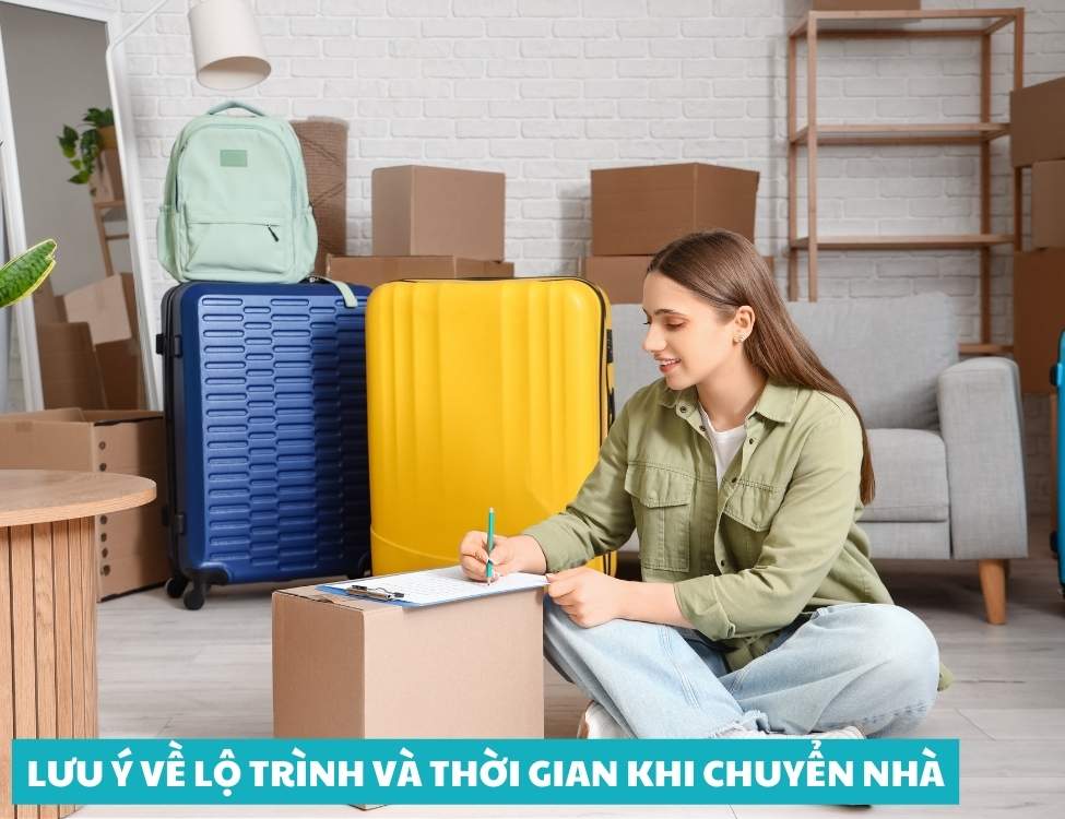 Lưu ý về lộ trình và thời gian khi chuyển nhà