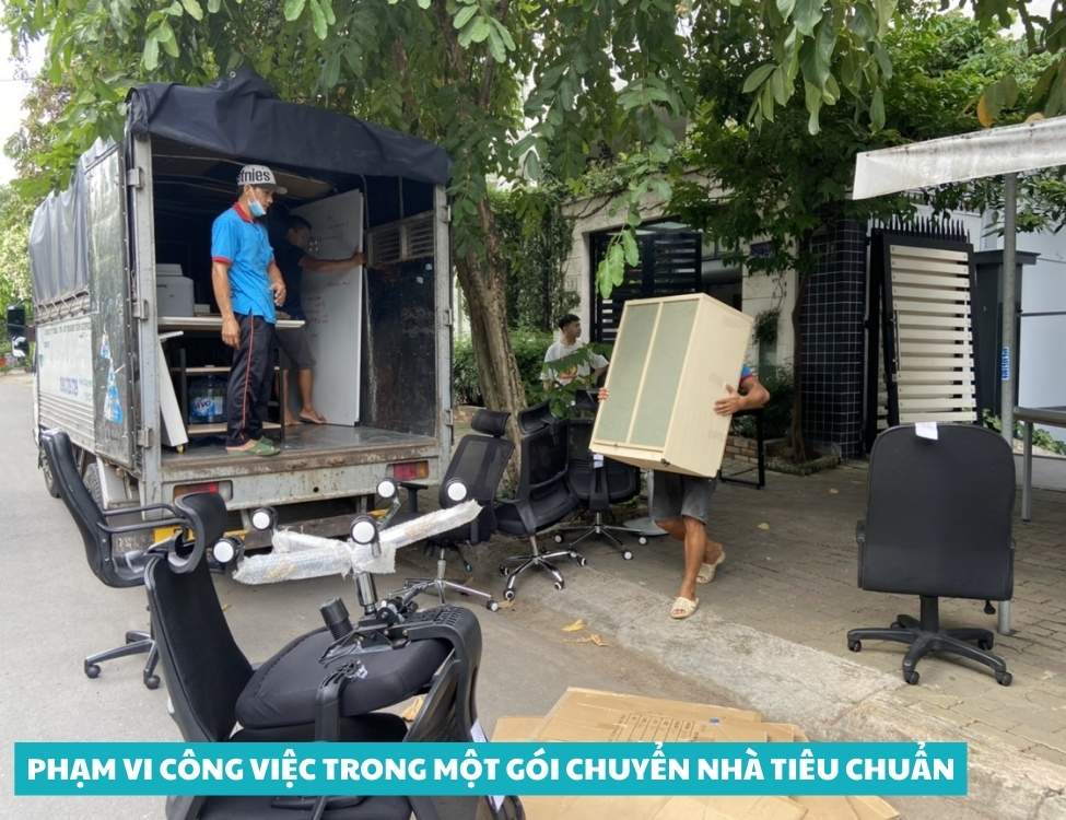 Phạm vi công việc trong một gói chuyển nhà tiêu chuẩn