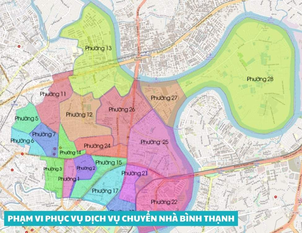 Phạm vi phục vụ dịch vụ chuyển nhà Bình Thạnh
