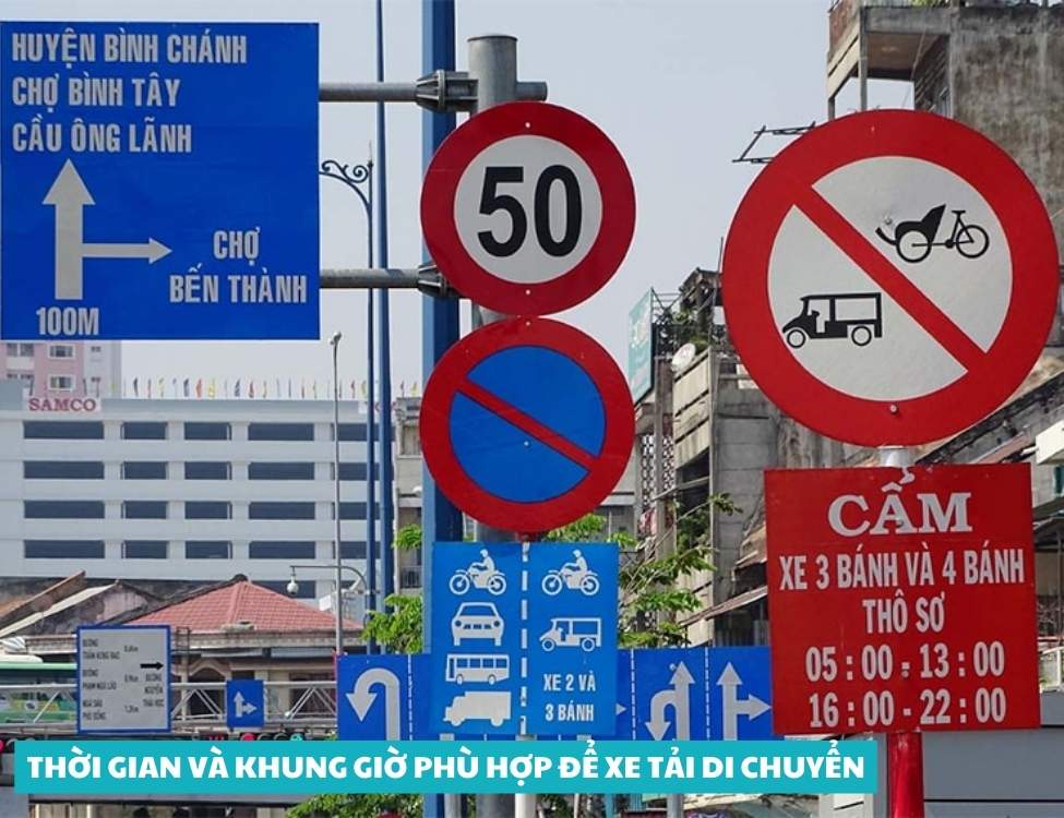 Thời gian và khung giờ phù hợp để xe tải di chuyển