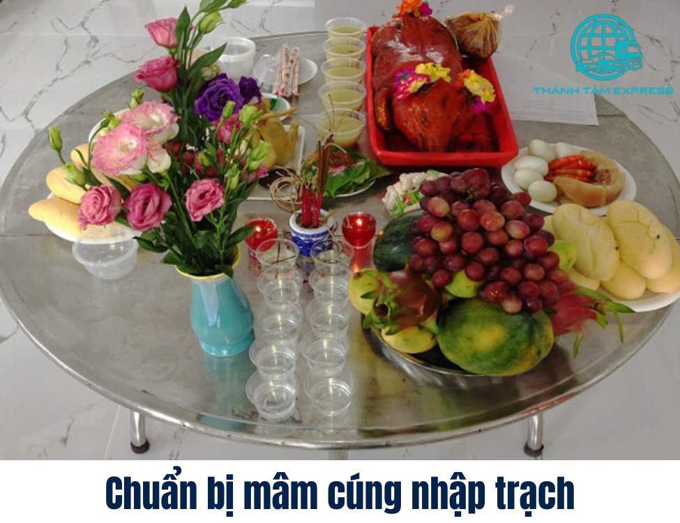 Chuẩn bị mâm cúng nhập trạch