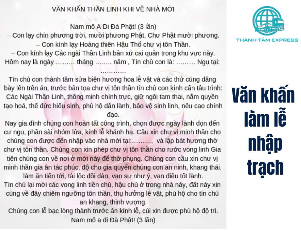 Mâm lễ nhập trạch