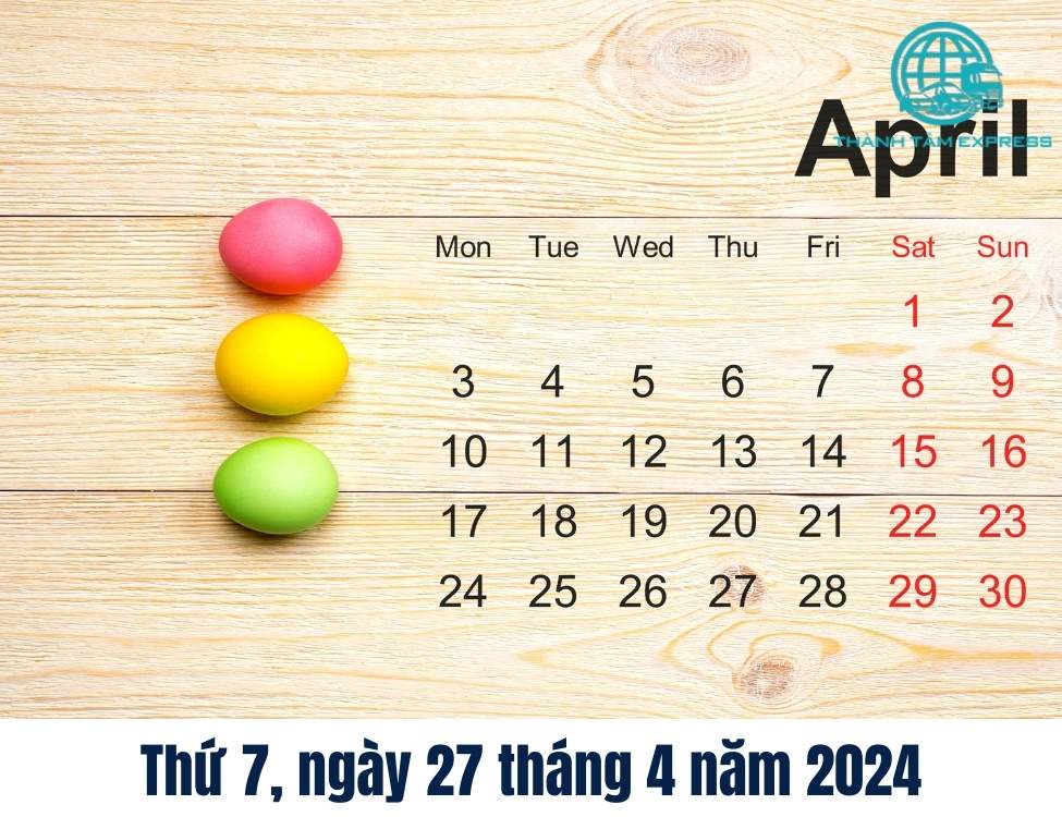 Thứ 7, ngày 27 tháng 4 năm 2024