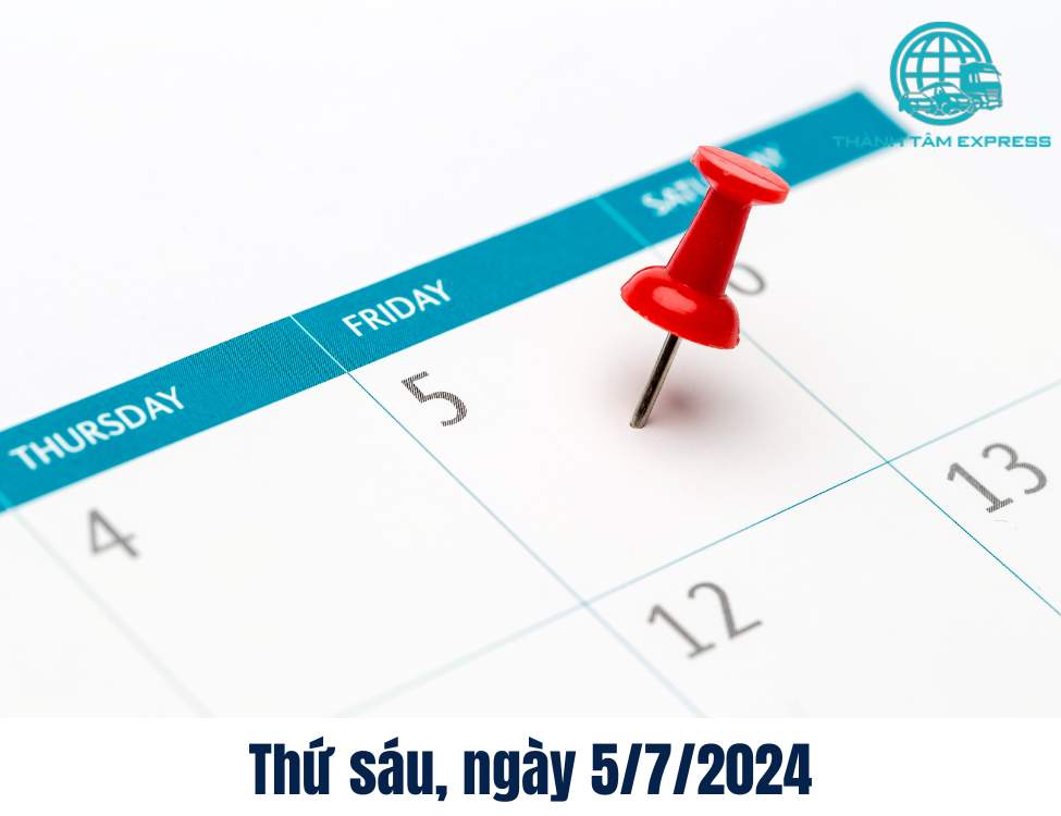 Thứ sáu, ngày 5/7/2024