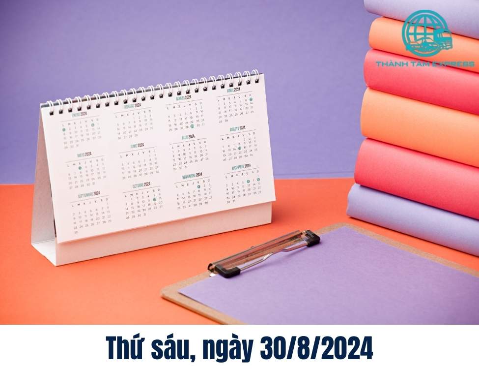 Thứ sáu, ngày 30/8/2024
