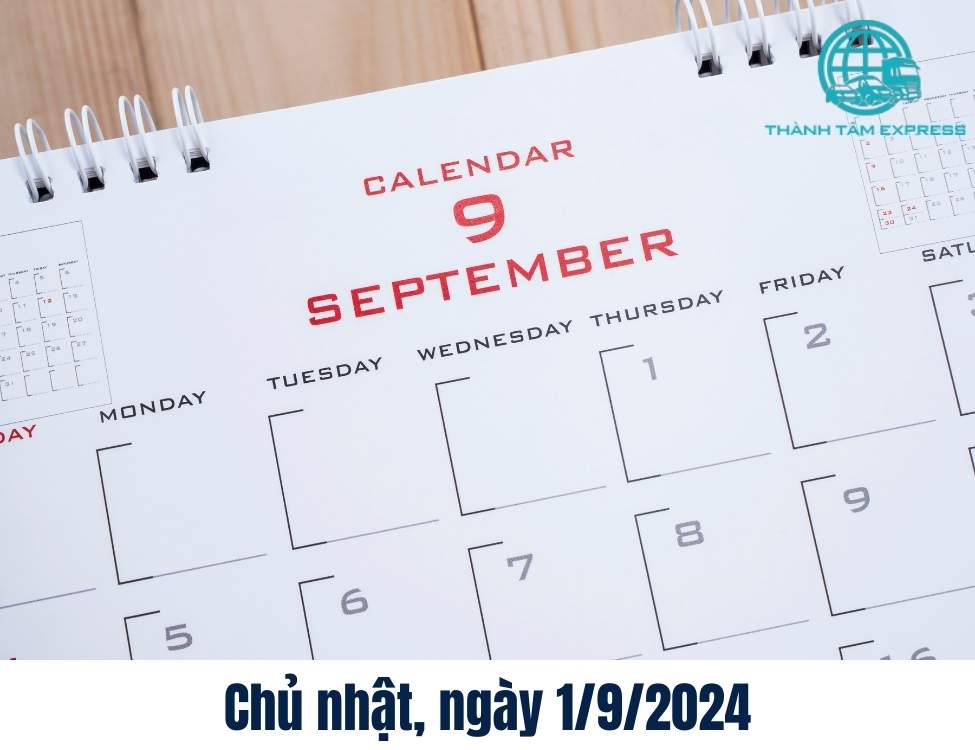 Chủ nhật, ngày 1/9/2024