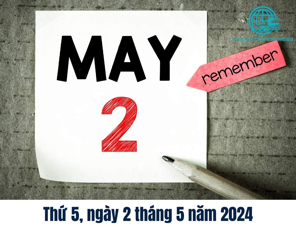 Thứ 5, ngày 2 tháng 5 năm 2024