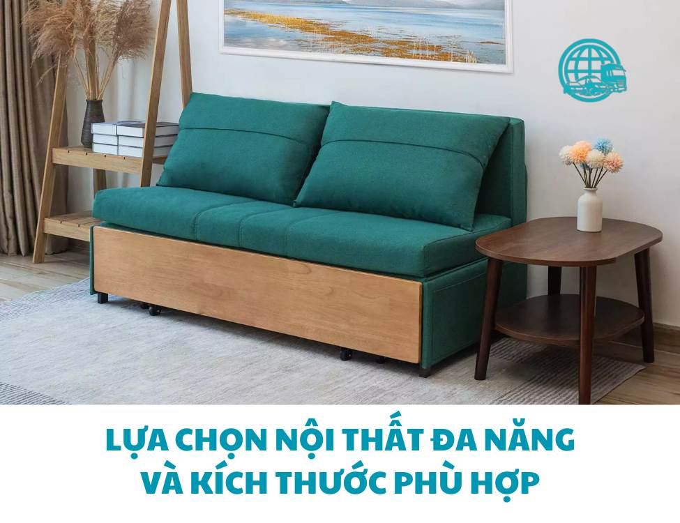 Lựa chọn nội thất đa năng và kích thước phù hợp: