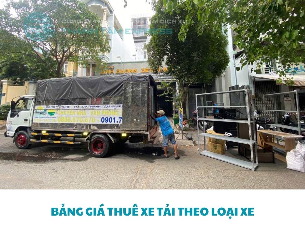 Bảng giá thuê xe tải theo loại xe