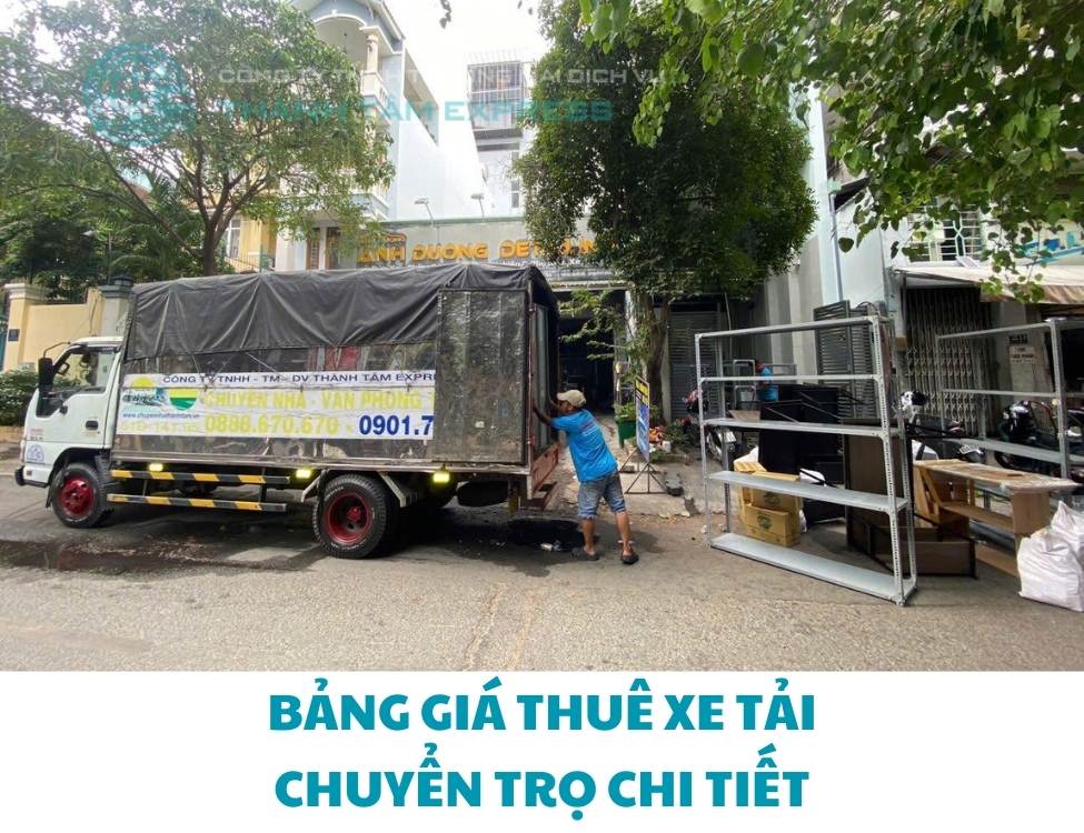 Bảng giá thuê xe tải chuyển trọ chi tiết