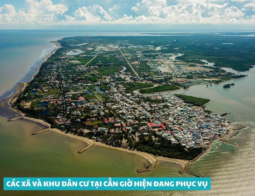 Các xã và khu dân cư tại Cần Giờ hiện đang phục vụ