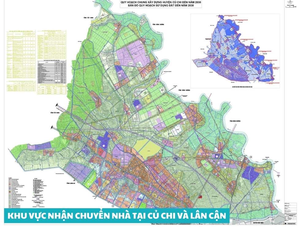 Khu vực nhận chuyển nhà tại Củ Chi và lân cận