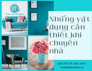 những vật dụng cần thiết khi chuyển nhà